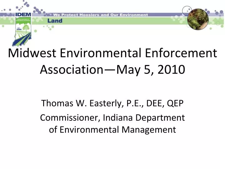 midwest environmental enforcement association may 5 2010