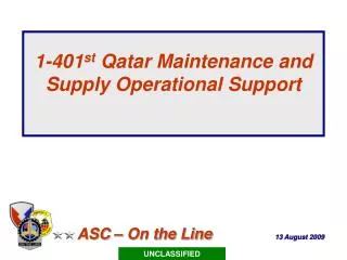 1-401 st Qatar Maintenance and Supply Operational Support