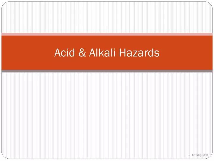 acid alkali hazards