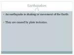 Earthquakes - slide 1