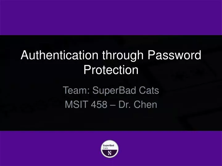 authentication through password protection