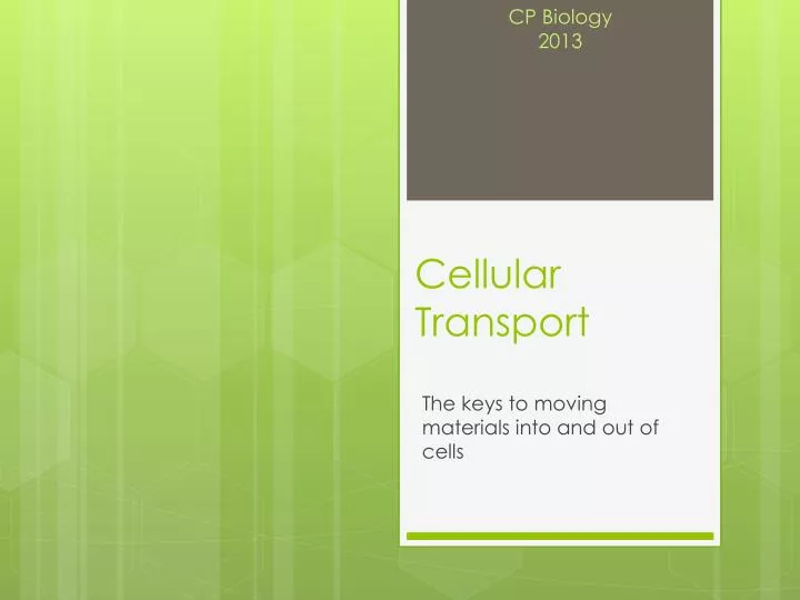 cellular transport