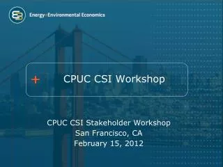 CPUC CSI Workshop