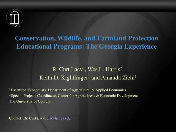 conservation wildlife and farmland protection educational programs the georgia experience