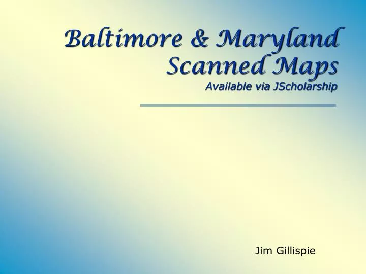 baltimore maryland scanned maps available via jscholarship