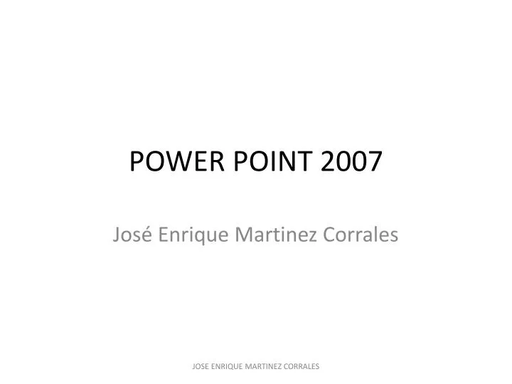 power point 2007