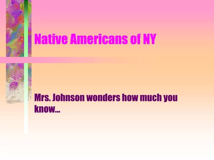 native americans of ny