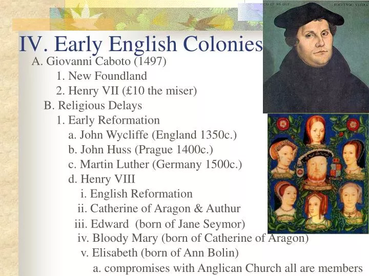 iv early english colonies