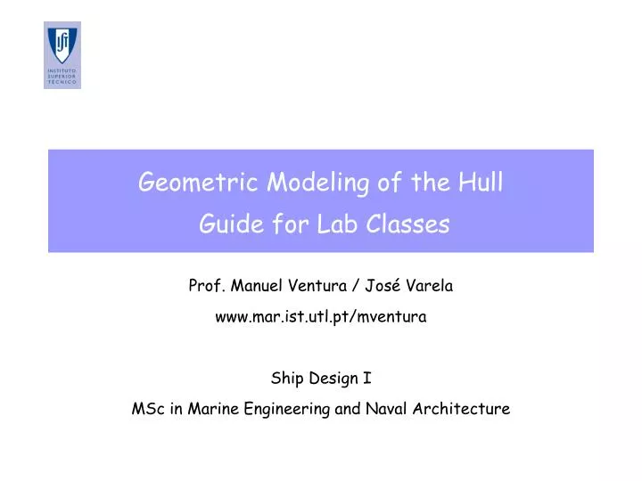 geometric modeling of the hull guide for lab classes
