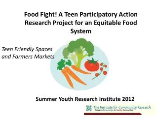 Food Fight! A Teen Participatory Action Research Project for an Equitable Food System
