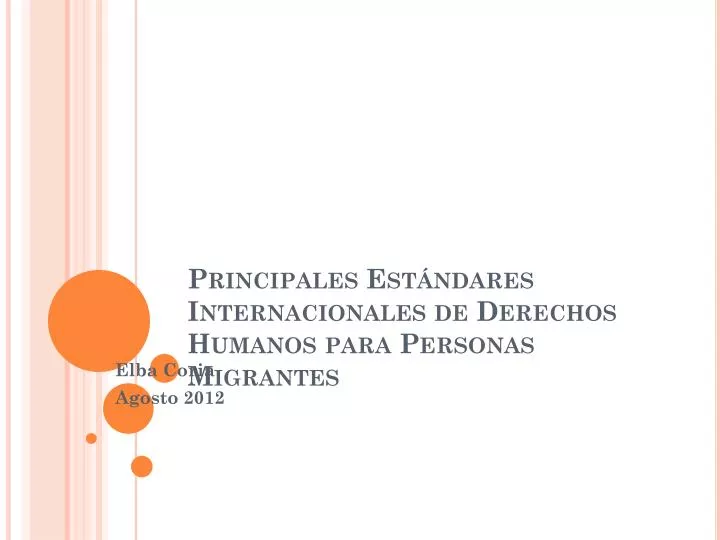 principales est ndares internacionales de derechos humanos para personas migrantes