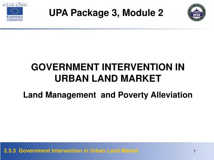 government intervention in urban land market land management and poverty alleviation
