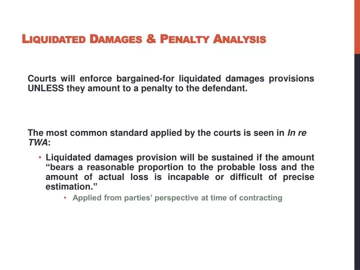 liquidated damages penalty analysis