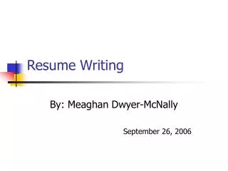 Resume Writing