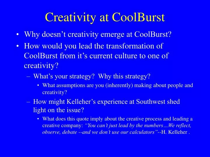 creativity at coolburst