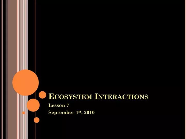 ecosystem interactions