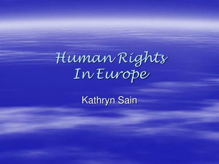 human rights in europe