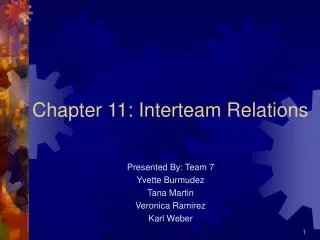 Chapter 11: Interteam Relations