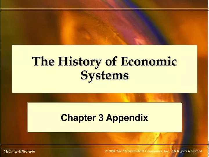 the history of economic systems