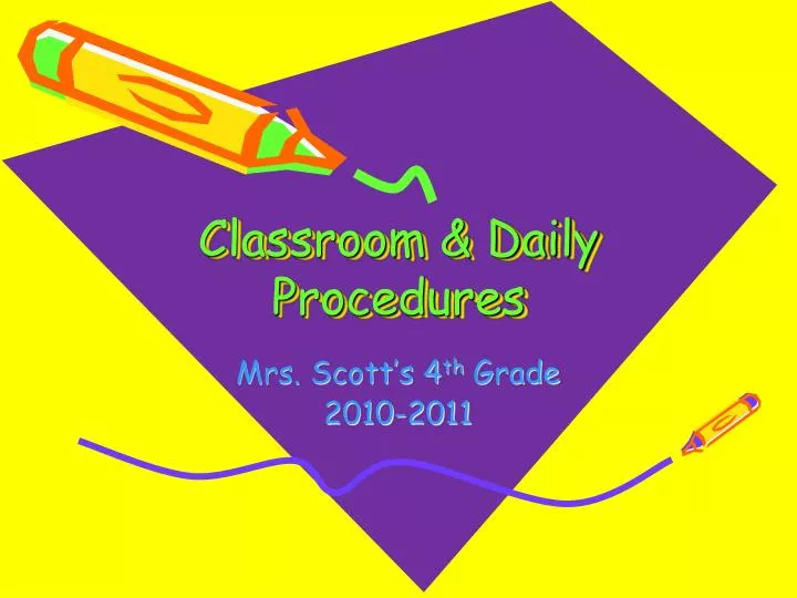 classroom daily procedures