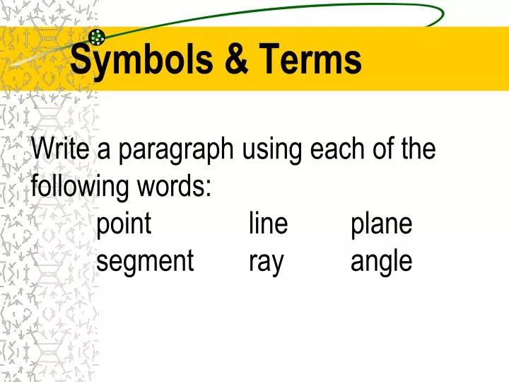 symbols terms