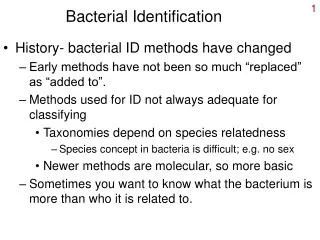 Bacterial Identification