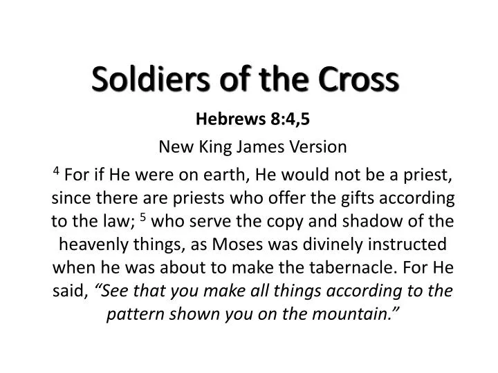 soldiers of the cross