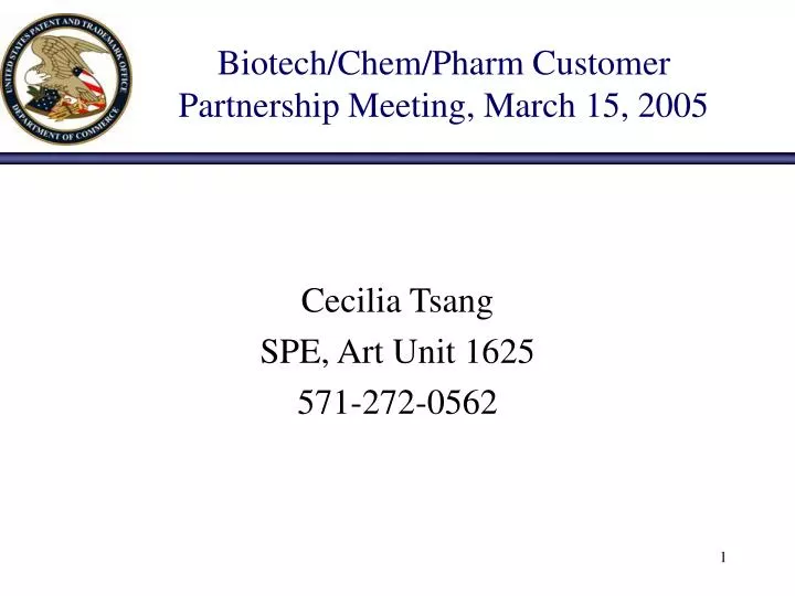 biotech chem pharm customer partnership meeting march 15 2005