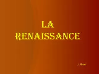 la renaissance