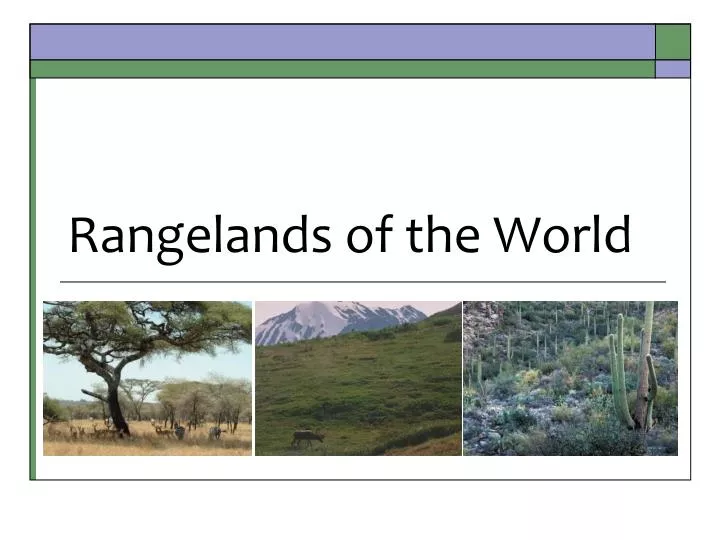 rangelands of the world