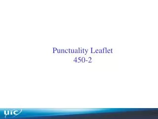 Punctuality Leaflet 450-2