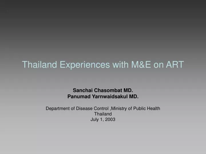 thailand experiences with m e on art