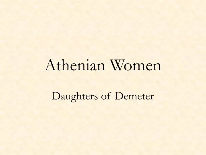 athenian women