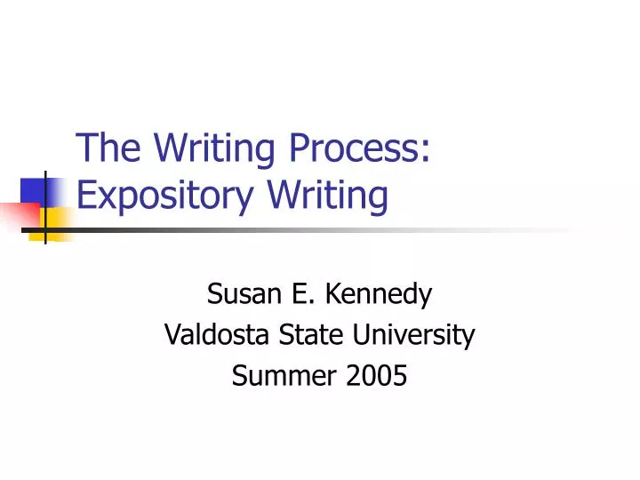 the writing process expository writing
