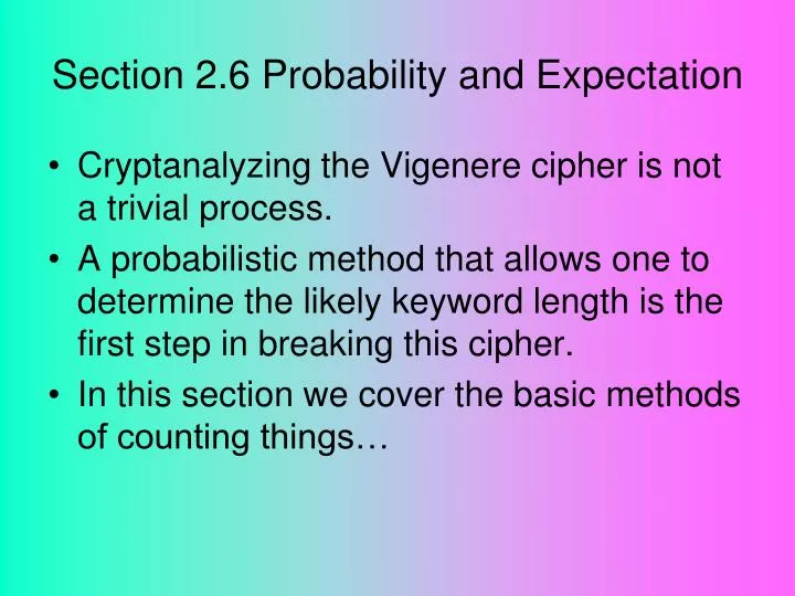 section 2 6 probability and expectation