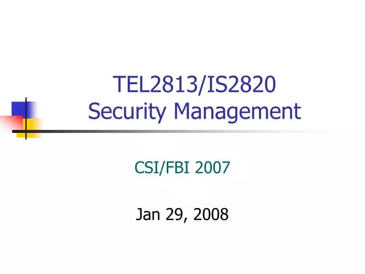 tel2813 is2820 security management