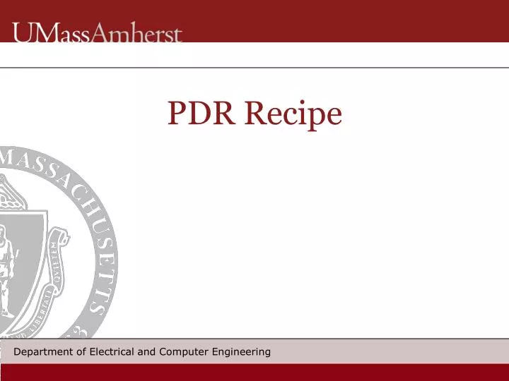 pdr recipe