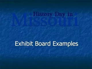 Exhibit Board Examples
