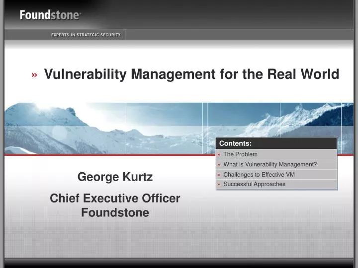 vulnerability management for the real world