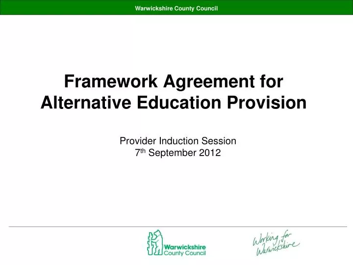 framework agreement for alternative education provision