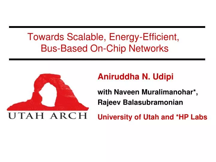 towards scalable energy efficient bus based on chip networks