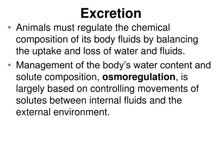 excretion