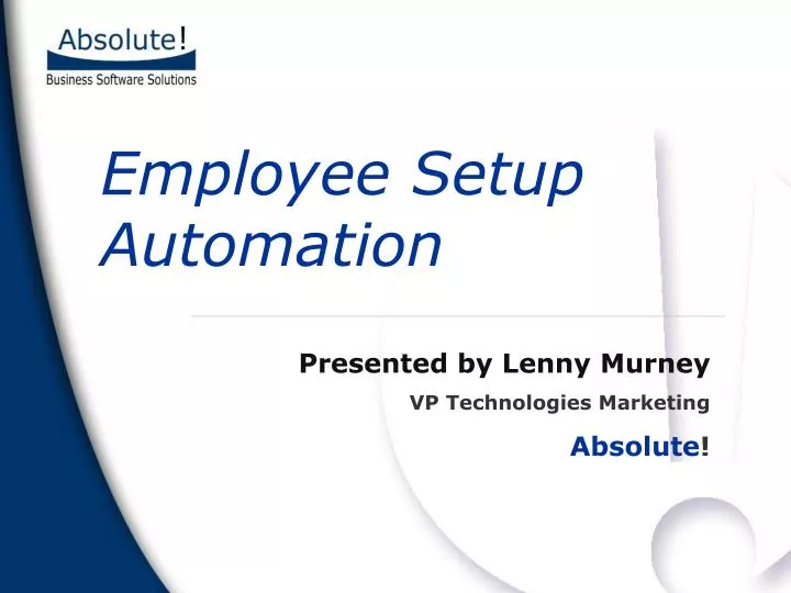 employee setup automation