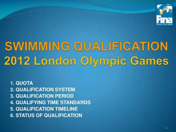swimming qualification 2012 london olympic games