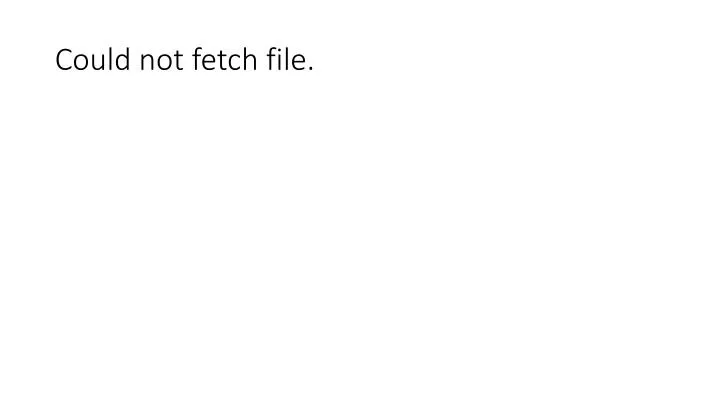 could not fetch file