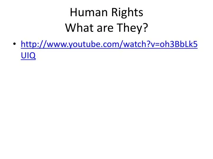 human rights what are they