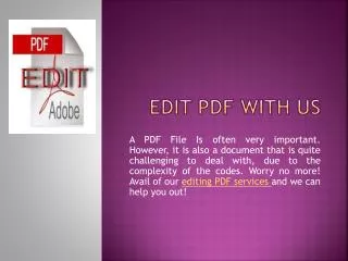 Editing PDF
