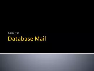 Database Mail