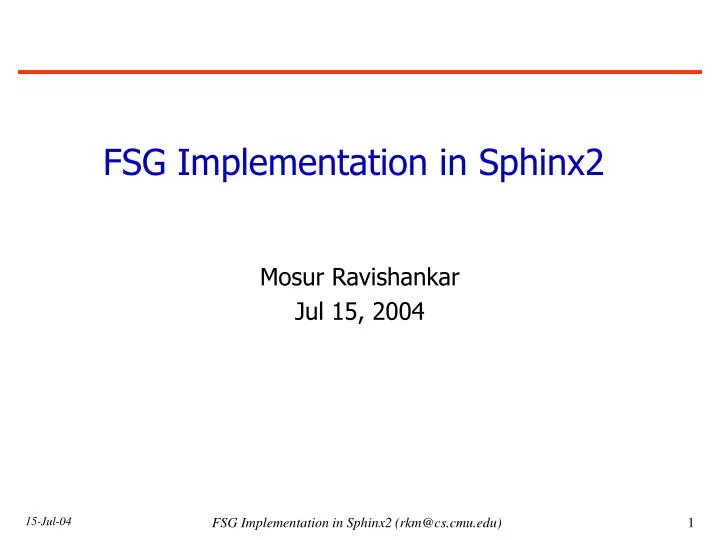 fsg implementation in sphinx2