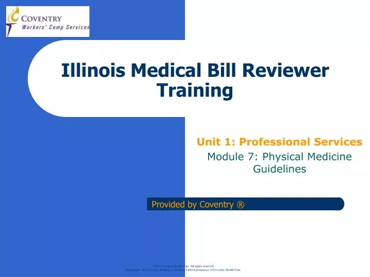 illinois medical bill reviewer training